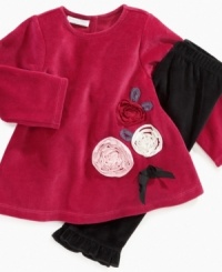 Santa's little helper will be the cutest one in the room in this darling tunic and legging set by First Impressions. Santa's little helper will be the cutest one in the room in this darling tunic and legging set by First Impressions.