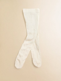 A dazzling floral lace design adds pretty style to these cozy tights.Elastic waistSmooth from waist to hips96% nylon/4% spandexMachine washMade in USA A dazzling floral lace design adds pretty style to these cozy tights.Elastic waistSmooth from waist to hips96% nylon/4% spandexMachine washMade in USA