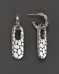 Pebbled sterling makes a striking statement on these bold hoops from the Kali collection. Pebbled sterling makes a striking statement on these bold hoops from the Kali collection.