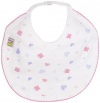 Noa Lily Baby-Girls Newborn Bib with Butterflieds, White, One Size