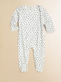 With a tiny allover horse print, this playful footie makes a lasting impression.CrewneckLong sleevesEnvelope shouldersSnap legsOrganic cottonMachine washImported With a tiny allover horse print, this playful footie makes a lasting impression.CrewneckLong sleevesEnvelope shouldersSnap legsOrganic cottonMachine washImported