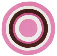 Area Rug 4x4 Round Kids Pink Color - Surya Playground Rug from RugPal Area Rug 4x4 Round Kids Pink Color - Surya Playground Rug from RugPal