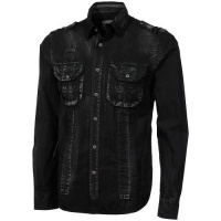 Affliction Enemy Squad Long Sleeve Button-Up Woven Shirt - Black Affliction Enemy Squad Long Sleeve Button-Up Woven Shirt - Black