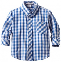 Kitestrings Baby-Boys Infant Check Button Front Shirt, Blue/White Check, 12 Months Kitestrings Baby-Boys Infant Check Button Front Shirt, Blue/White Check, 12 Months