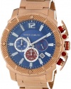 Vince Camuto Men's VC/1020BLRG The Striker Steel Rose Gold-Tone Blue Dial Chronograph Watch