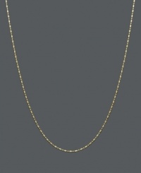 Spherical and cylindrical beads link together to form this more modern dot-dash style chain. Necklace crafted of 14k gold. Approximate length: 18 inches. Spherical and cylindrical beads link together to form this more modern dot-dash style chain. Necklace crafted of 14k gold. Approximate length: 18 inches.