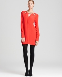 Posh cutout details, a major trend this fall, enrich this seductive BCBGMAXAZRIA dress with festive flair. Posh cutout details, a major trend this fall, enrich this seductive BCBGMAXAZRIA dress with festive flair.