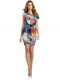 THE LOOKAllover bold abstract printOff-the-shoulder style with ruched detailShirring along sidesPullover styleTHE FITAbout 39 from shoulder to hemTHE MATERIALSilkFully linedCARE & ORIGINDry cleanImportedModel shown is 5'10 (177cm) wearing US size 4. THE LOOKAllover bold abstract printOff-the-shoulder style with ruched detailShirring along sidesPullover styleTHE FITAbout 39 from shoulder to hemTHE MATERIALSilkFully linedCARE & ORIGINDry cleanImportedModel shown is 5'10 (177cm) wearing US size 4.