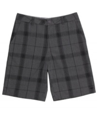 Keep yourself moving comfortably through warm weather in these plaid walking shorts from O'Neill. Keep yourself moving comfortably through warm weather in these plaid walking shorts from O'Neill.