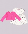 Carter's Girls Pokadot Dress and Pink Cardigan 2 Piece Set