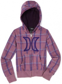 Hurley Girls 7-16 Puerto Rico Plaid Hoody, Purple Haze, X-Large Hurley Girls 7-16 Puerto Rico Plaid Hoody, Purple Haze, X-Large