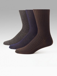 EXCLUSIVELY OURS. Rib-textured in a fine merino wool/silk. Mid-calf length Hand-link toe Merino wool/silk/nylon/Lycra spandex; machine wash Made in Italy EXCLUSIVELY OURS. Rib-textured in a fine merino wool/silk. Mid-calf length Hand-link toe Merino wool/silk/nylon/Lycra spandex; machine wash Made in Italy