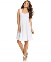 Summer's not complete without a white-hot sundress! Fever's version features delicate crochet and a flattering square neckline.