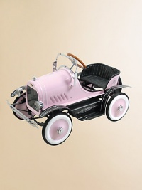 Your little driver will enjoy cruising with their friends in this vintage-style pedal roadster. Classic detailing and a glossy bodywork finish turn heads as your child cruises down the street. The Deluxe Roadster comes complete with working headlights, adjustable windshield and a spare wheel.