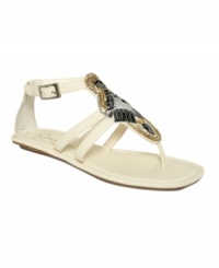 Jessica Simpson brings flat sandals filled with fierce fashion! The Camille sandal invigorates casual summer style with stunning jewel accents. Jessica Simpson brings flat sandals filled with fierce fashion! The Camille sandal invigorates casual summer style with stunning jewel accents.