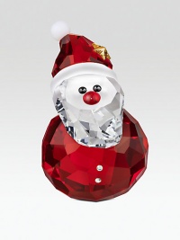 As part of a holiday tableau or on its own, this charming little Santa in red and clear crystal is shaped to gently rock and roll, sparkling all the way.CrystalAbout 1.5H X 1WMade in Austria As part of a holiday tableau or on its own, this charming little Santa in red and clear crystal is shaped to gently rock and roll, sparkling all the way.CrystalAbout 1.5H X 1WMade in Austria