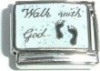 Clearly Charming Walk With God Italian Charm Bracelet Link