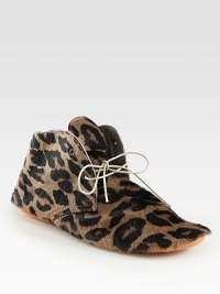 Originally crafted for Italian street artists during performances, this luxe calf hair silhouette is impeccably soft. Leopard-print calf hair upperSuede liningRubber solePadded insoleMade in Italy Originally crafted for Italian street artists during performances, this luxe calf hair silhouette is impeccably soft. Leopard-print calf hair upperSuede liningRubber solePadded insoleMade in Italy