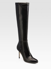 EXCLUSIVELY AT SAKS. From the 24:7 collection. Supple nappa leather with back elastic for fabulous fit.Self-covered heel, 3¼ (80mm) Shaft, 15 Leg circumference, 12½ Point toe Pull-on style Leather lining and sole Made in ItalyOUR FIT MODEL RECOMMENDS ordering one half size up as this style runs small. EXCLUSIVELY AT SAKS. From the 24:7 collection. Supple nappa leather with back elastic for fabulous fit.Self-covered heel, 3¼ (80mm) Shaft, 15 Leg circumference, 12½ Point toe Pull-on style Leather lining and sole Made in ItalyOUR FIT MODEL RECOMMENDS ordering one half size up as this style runs small.