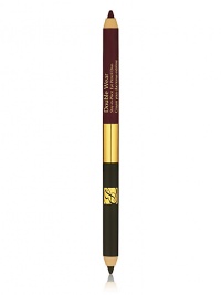 Two eye-opening shades in one dual-ended pencil. Long-wearing eye pencil lines and defines with smooth, even color that looks fresh all day. Wears for 12 hours. Sets in seconds. Lightweight, creamy formula glides on effortlessly. Rich, stay-true color that won't feather or bleed.