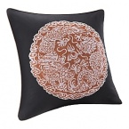 Throughout the bed, Copper contrasts perfectly with Grey, and both colors are gently accented with Taupe. A Copper duvet in hammered silk adds additional texture and sheen to the ensemble. The Natori Dragon is used throughout - from the chic embroidered cuff to the jacquard woven dragon motif of the sheets. The Dragon further accents the carpet stitch embroidery on the bed runner. Decorative pillows highlighted by wood Tsubas, carved bone detailing and yarn dyed tassels complete the Bushido unity of this truly Natori bed.