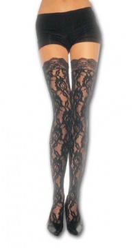 Rose Lace Stockings Thigh High With Lace Top Leg Avenue Rose Lace Stockings Thigh High With Lace Top Leg Avenue