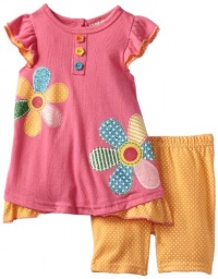 Carter's Watch the Wear Baby-girls Infant 2 Piece Tunic Set With Flower Buttons, Carmine, 12 Months Carter's Watch the Wear Baby-girls Infant 2 Piece Tunic Set With Flower Buttons, Carmine, 12 Months