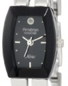 Armitron Women's 753447BKSV NOW Diamond Accented Silver-Tone Black Dial Dress Watch