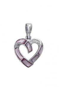 Effy Jewlery S. Silver Mother of Pearl & Sapphire Heart Pendant Effy Jewlery S. Silver Mother of Pearl & Sapphire Heart Pendant
