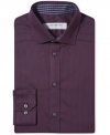 Step above basic with this slim-fit dress shirt from Marc New York.