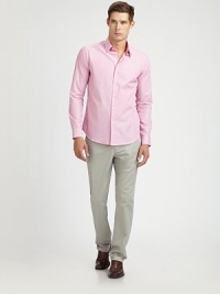 Sleek, smooth slim-fit silhouette in a micro striped design.ButtonfrontCottonDry cleanImported Sleek, smooth slim-fit silhouette in a micro striped design.ButtonfrontCottonDry cleanImported