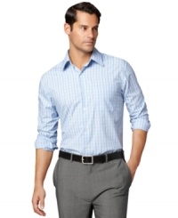 Stay smooth while looking sharp in this wrinkle free shirt by Van Heusen. Stay smooth while looking sharp in this wrinkle free shirt by Van Heusen.