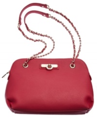 Add some uptown attitude to your everyday outfitting with this chic silhouette from DKNY. Soft, Saffiano leather and gleaming hardware provide polish, while the slender crossbody strap offers instant versatility. Add some uptown attitude to your everyday outfitting with this chic silhouette from DKNY. Soft, Saffiano leather and gleaming hardware provide polish, while the slender crossbody strap offers instant versatility.