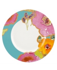 In an inspiring display of alluring watercolors, this aqua accent plate offers a bright, contemporary addition to your table. Mix and match across the Lenox Floral Fusion dinnerware collection for a stunning presentation. In an inspiring display of alluring watercolors, this aqua accent plate offers a bright, contemporary addition to your table. Mix and match across the Lenox Floral Fusion dinnerware collection for a stunning presentation.