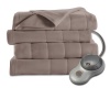 Sunbeam BSF9GQS-R772-13A00 Quilted Fleece Heated Blanket, Queen, Mushroom