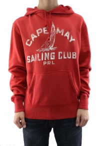 Polo Ralph Lauren Men's Cape May Sailing ClubRalph Red Hooded Sweater