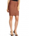 BCBGMAXAZRIA Women's Josey Zipper Front Skirt, Toffee, Medium