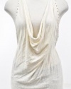 Ella Moss White Crochet Back Tank Top