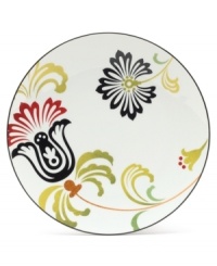 A festive splash of color for your tabletop, this lively pattern from Noritake features a stencil inspired design with a nod to the retro-chic aesthetic. (Clearance) A festive splash of color for your tabletop, this lively pattern from Noritake features a stencil inspired design with a nod to the retro-chic aesthetic. (Clearance)