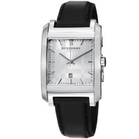 Burberry Men's BU1570 Nova Check Black Leather Strap Watch Burberry Men's BU1570 Nova Check Black Leather Strap Watch