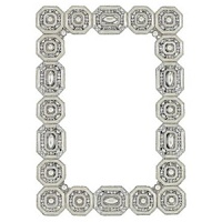 Olivia Riegel Medallion frame. Taking jeweled medallion as inspiration, these breath-taking frame are then adorned with faux pearls, Swarovski crystals, and white enamel. Sure to add dazzle to your favorite 5x7 photographs. Olivia Riegel Medallion frame. Taking jeweled medallion as inspiration, these breath-taking frame are then adorned with faux pearls, Swarovski crystals, and white enamel. Sure to add dazzle to your favorite 5x7 photographs.