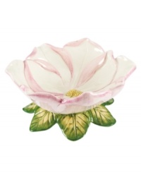 A pink magnolia blossoms into this Botanic Hummingbird bowl, a special piece for accenting more than just your dinner table. Fresh from Portmeirion's collection of serveware and serving dishes. A pink magnolia blossoms into this Botanic Hummingbird bowl, a special piece for accenting more than just your dinner table. Fresh from Portmeirion's collection of serveware and serving dishes.