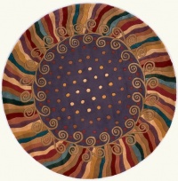 Area Rug 5x5 Round Contemporary Purple Color - Momeni New Wave Rug from RugPal Area Rug 5x5 Round Contemporary Purple Color - Momeni New Wave Rug from RugPal