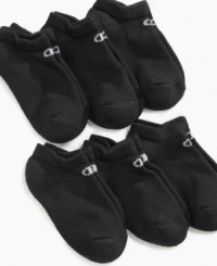 Classic, comfortable and performance ready. This six-pack of no show socks is a simple standard for him. Classic, comfortable and performance ready. This six-pack of no show socks is a simple standard for him.