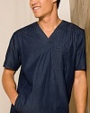 Dickies 83753 Unisex New Blue V-Neck Scrub Top