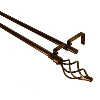 BCL Drapery Hardware 58DTW86G Wire Twist Curtain Rod Set BCL Drapery Hardware 58DTW86G Wire Twist Curtain Rod Set