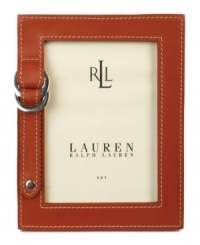 The picture of Lauren Ralph Lauren style, the Fairwood frame is crafted of sumptuous leather in a burnt sienna hue and all buckled up in silvertone hardware. The picture of Lauren Ralph Lauren style, the Fairwood frame is crafted of sumptuous leather in a burnt sienna hue and all buckled up in silvertone hardware.