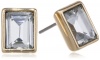 Anne Klein Bennet Gold-Tone Crystal Square Stud Earrings