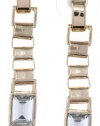 Anne Klein Bennet Gold-Tone Crystal Square Linear Drop Earrings