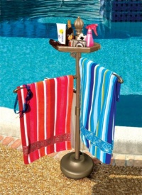 Bronze Outdoor Towel Holder Pool and Spa Valet